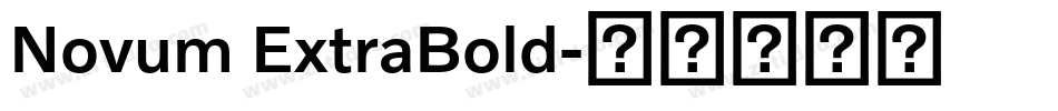 Novum ExtraBold字体转换